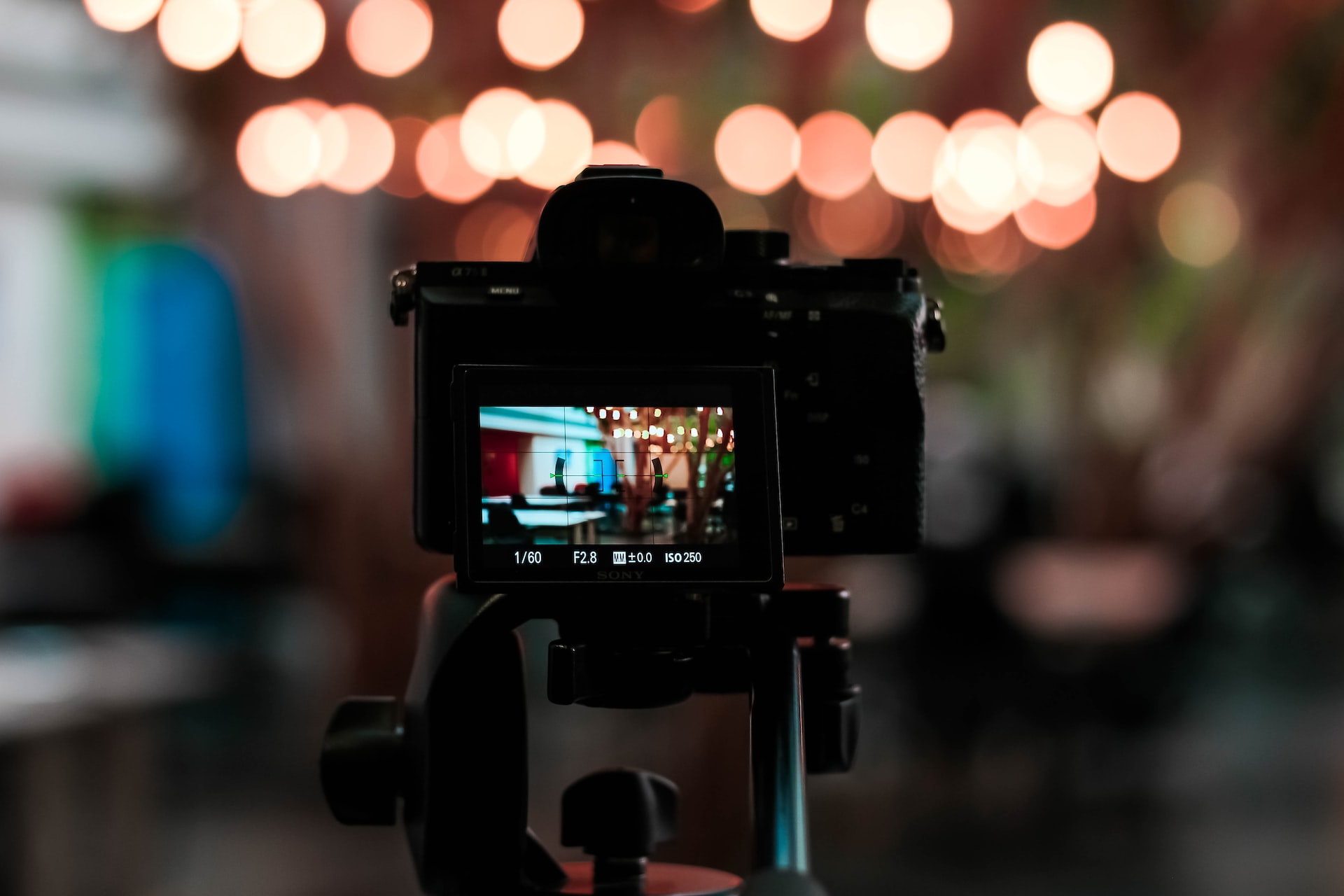 a camera on a stand